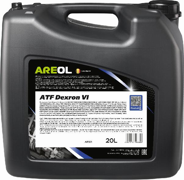 Areol AR101 - AREOL ATF D VI (20L) масло трансм.для АКПП! синт.,красн.\ GM Dexron VI, Mercon LV, Hyundai/KIA SP-IV www.biturbo.by