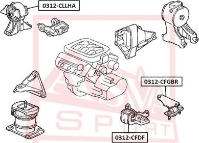 ASVA 0312-CFDF - Подушка, опора, подвеска двигателя www.biturbo.by