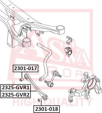 ASVA 2301-018 - Сайлентблок, рычаг подвески колеса www.biturbo.by