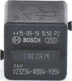 BOSCH 0 332 209 216 - Реле электромагнитное 24V 5-ти контактное (30A) BOSCH www.biturbo.by