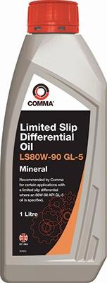 Comma LS80W901L - COMMA 80W90 LS GEAR OIL (1L) масло трансм!\API GL-5 LS, Mitsubishi part no: 8149630EX, Ford M2C119-A www.biturbo.by