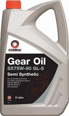 Comma SX5L - COMMA 75W90 SX GL-5 (5L) масло трансмиссионное!\ API GL5, для 5- и 6-ти ступенчатых КПП (полусинт) www.biturbo.by