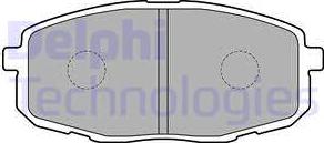 Delphi LP1819 - Тормозные колодки, дисковые, комплект www.biturbo.by
