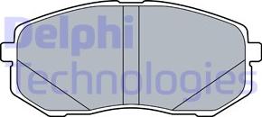 Delphi LP3538 - Тормозные колодки, дисковые, комплект www.biturbo.by