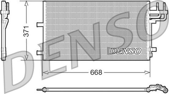 Denso DCN10007 - Радиатор кондиционера FORD: FOCUS C-MAX 1.6 TDCi/1.8 TDCi/2.0 TDCi 03 - 07 , FOCUS II (DA) 1.4/1.6/1 www.biturbo.by