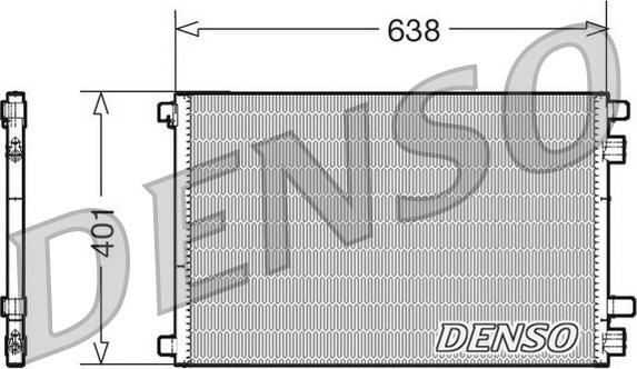 Denso DCN23012 - Радиатор кондиционера Renault Megane II 02-08, шт www.biturbo.by