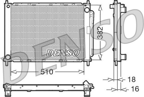 Denso DRM23100 - радиатор системы охлаждения! МКПП\ Renault Clio III/Modus 1.5DCi 05> www.biturbo.by