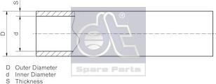 DT Spare Parts 9.86016 - Трубка пластиковая Scania P/G/T/R заказ кратно 25м www.biturbo.by