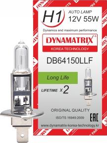 Dynamatrix DB64150LLF - лампа галогеновая H1 Longlife www.biturbo.by
