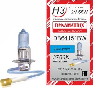 Dynamatrix DB64151BW - лампа галогеновая H3 Blue White www.biturbo.by