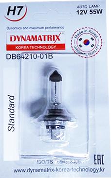 Dynamatrix DB64210-01B - лампа галогеновая H7 Standard www.biturbo.by