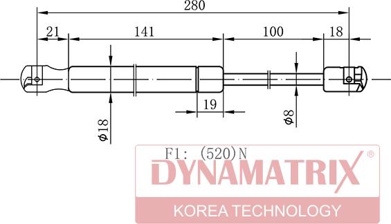 Dynamatrix DGS032436 - амортизатор багажника www.biturbo.by