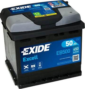 Exide EB500 - Стартерная аккумуляторная батарея, АКБ www.biturbo.by