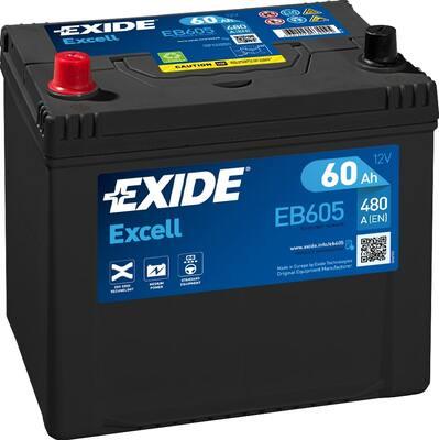 Exide EB605 - аккумуляторная батарея! 19.5/17.9 рус 60Ah 480A 230/173/222\ www.biturbo.by