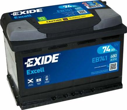Exide EB741 - Стартерная аккумуляторная батарея, АКБ www.biturbo.by