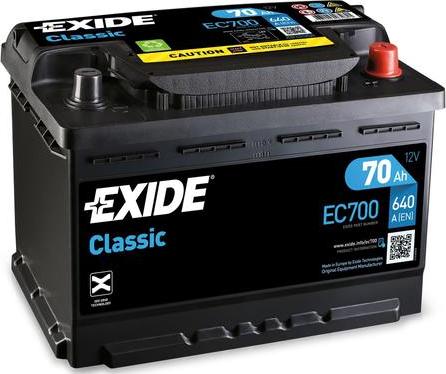 Exide EC700 - Стартерная аккумуляторная батарея, АКБ www.biturbo.by