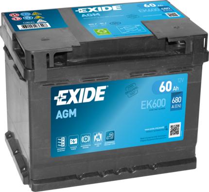 Exide EK600 - Стартерная аккумуляторная батарея, АКБ www.biturbo.by