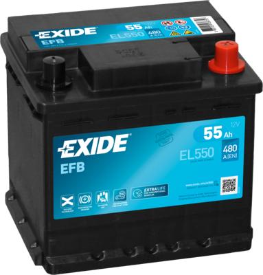 Exide EL550 - Стартерная аккумуляторная батарея, АКБ www.biturbo.by