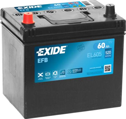 Exide EL605 - Стартерная аккумуляторная батарея, АКБ www.biturbo.by