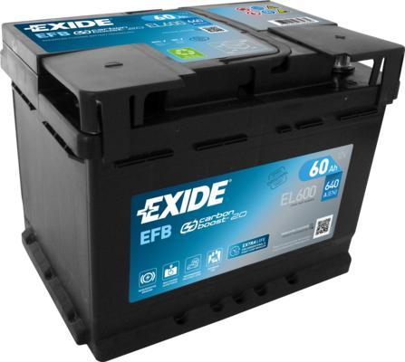 Exide EL600 - Стартерная аккумуляторная батарея, АКБ www.biturbo.by