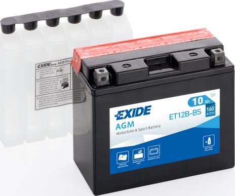 Exide ET12B-BS - Стартерная аккумуляторная батарея, АКБ www.biturbo.by