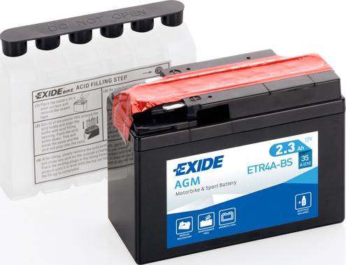Exide ETR4A-BS - Стартерная аккумуляторная батарея, АКБ www.biturbo.by