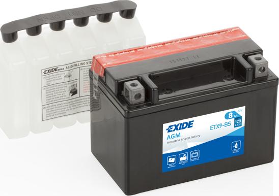 Exide ETX9-BS - Стартерная аккумуляторная батарея, АКБ www.biturbo.by