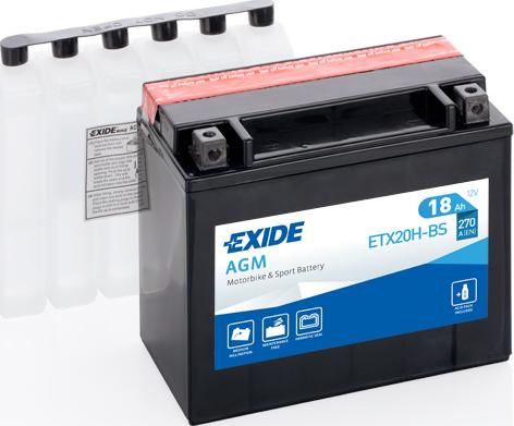 Exide ETX20H-BS - Стартерная аккумуляторная батарея, АКБ www.biturbo.by