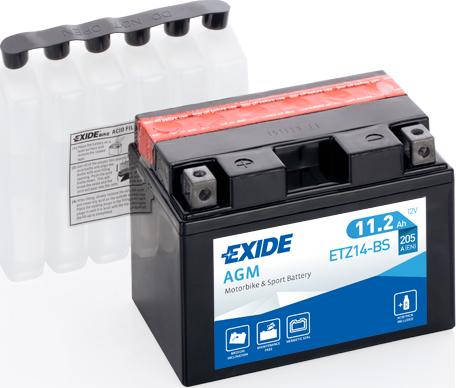 Exide ETZ14-BS - Стартерная аккумуляторная батарея, АКБ www.biturbo.by