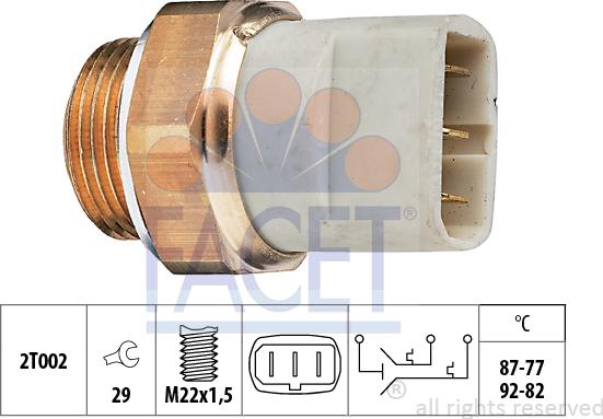 FACET 7.5626 - Термовыключатель, вентилятор радиатора VW LT 2.4D/TD 86-96 www.biturbo.by