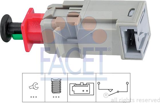 FACET 7.1207 - Выключатель фонаря сигнала торм. Fiat/Opel/Saab/Suzuki 03- www.biturbo.by
