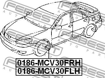 Febest 0186-MCV30FRH - брызговик передний правый!\ Toyota Camry 01-06 www.biturbo.by
