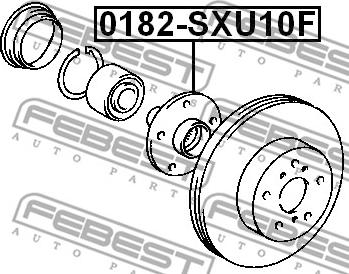 Febest 0182-SXU10F - ступица колеса передняя!\ Toyota Camry 2.2 91-03 www.biturbo.by