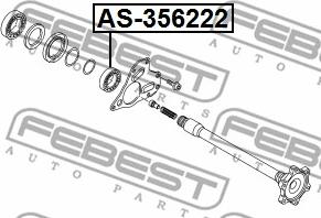 Febest AS-356222 - подшипник приводного вала! 35X62X22\ Audi A4 www.biturbo.by