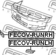 Febest FECOV-RUNRH - заглушка фары противотуманной првавая!\ Toyota Corolla 06-12 www.biturbo.by