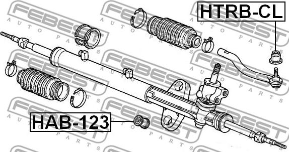 Febest HTRB-CL - пыльник рулевого наконечника!\ Honda Accord 98-08 www.biturbo.by