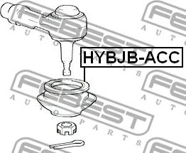 Febest HYBJB-ACC - пыльник наконечника рулевого!\ Hyundai Coupe 01> www.biturbo.by