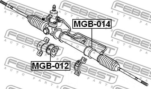 Febest MGB-014 - втулка рулевой рейки!\ Mitsubishi Lancer 91-96 www.biturbo.by