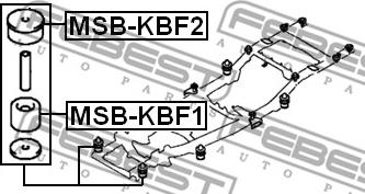 Febest MSB-KBF2 - MSB-KBF2_сайлентблок подрамника!- Mitsubishi Pajero-Montero Sport 96-06 www.biturbo.by