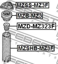 Febest MZD-MZ323F - отбойник амортизатора переднего!\ Mazda 3/Axela 03-13 www.biturbo.by