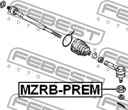 Febest MZRB-PREM - пыльник рулевого наконечника!\ Mazda 323 BA 94-98 www.biturbo.by