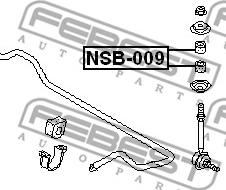 Febest NSB-009 - втулка тяги стабилизатора переднего!\ Toyota 4 Runner 88-95/Lite-Ace 88-92/Hi-Ace 82-98 www.biturbo.by