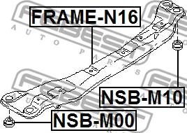 Febest NSB-M10 - сайлентблок подрамника!\ Nissan Almera N16 01-05 www.biturbo.by