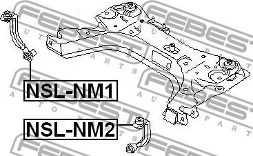 Febest NSL-NM2 - Тяга крепления подрамника передн левая NISSAN MICRA K12 NSL-NM2 www.biturbo.by