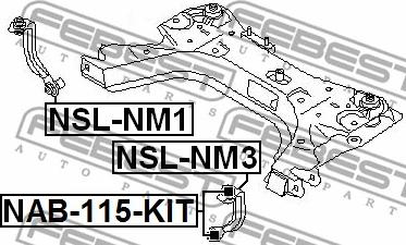 Febest NSL-NM3 - тяга стабилизатора передняя левая!\ Nissan Tiida C11 2005-2012 www.biturbo.by