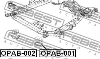 Febest OPAB-002 - 30972F [0302067] !с/б подрамника пер.\Opel Astra G 1.2 16V-2.2DTi 98-04/Astra H 1.2 04> www.biturbo.by