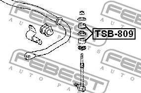 Febest TSB-809 - втулка тяги стабилизатора заднего верхняя!\ Toyota Land Cruiser 100 HDJ100/UZJ100 www.biturbo.by