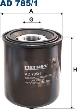 Filtron AD785/1 - Патрон осушителя воздуха, пневматическая система www.biturbo.by