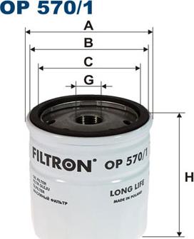 Filtron OP570/1 - Масляный фильтр www.biturbo.by