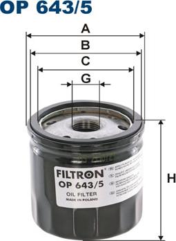 Filtron OP643/5 - Масляный фильтр www.biturbo.by